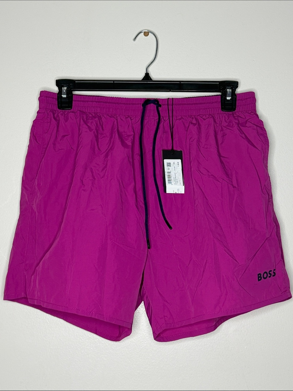 BOSS Women's Bright Magenta Athletic Drawstring Shorts
